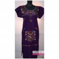 style By Me Puebla Tehucan Art Culture Tradition Hand Embroidered BelenMosqueda Dresses purple with colors2