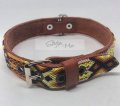 Thin Medium dog Collar Style By Me in Toronto Mexican Art handmade Toronto 913
